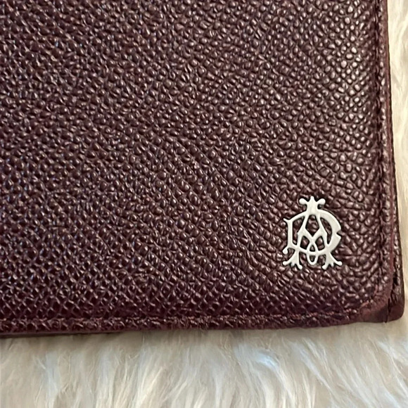 Dunhill Burgundy/Wine colored leather long bifold wallet Unisex - Picture 2 of 16